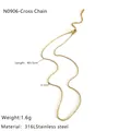 Dettaglio della catena in acciaio inossidabile placcato oro 18K 0,7 mm con specifiche - Catena a Croce d'Oro