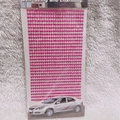 3mm pink self-adhesive acrylic rhinestone sticker sheet for DIY crafts and car decor - 3mm / Hot Pink