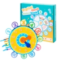 Educational clock learning busy book for toddlers with movable hands and storage box - New Style 10-Clock Cognition Quiet Book