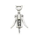 Silver wine bottle opener alloy pendant with professional studio lighting and reflections - 10560-Antique Silver Wing Corkscrew