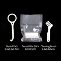 Orthodontic care set including aligner remover, white chewies, and a mini cleaning brush - Accessories (Remover, Chewie, Brush)