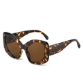 Oversized retro tortoise shell sunglasses with stylish brown UV protective lenses - Regular / Leopard Frame Brown Lens