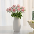 Handmade crochet rose bouquet in white and pink yarn for elegant home decor - Gradient Pink
