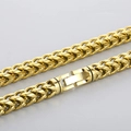 Heren hip-hop drakenbot ketting halsketting in gepolijst goud met klassieke karabijnsluiting - 8mm / Goud (KN236909-KFC)