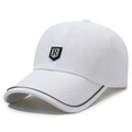 Casquette de baseball blanche à séchage rapide avec logo R et tissu respirant - Réglable / Blanc