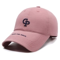 Casquette de baseball en coton rose classique avec logo brodé et détail Ride the Wave - Rose
