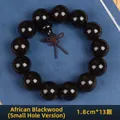 African Blackwood Buddhist prayer beads, 1.8cm size with 13 beads and a Chinese knot - Premium 18mm*13 Beads (Small Hole)