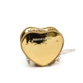Mini bolso bandolera chic en forma de corazón dorado metalizado con cadena - Dorado
