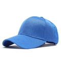Royal blue mesh baseball cap with breathable six-panel design and curved brim for sports - 56-60cm / Blue
