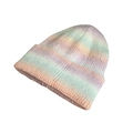 Chunky knit tie-dye gradient beanie in soft macaron pink blue and purple tones - Light Blue Purple Gradient