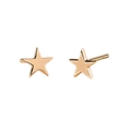 Minimalist gold star stud earrings with a high-polished finish on a clean white background - JQH0210-Gold (5mm Star)