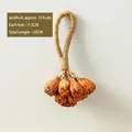 Déco murale nordique avec 15 fruits séchés naturels sur une corde en toile de jute - Corde de Jacquier (C32)