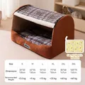 Size chart for winter warm dog house with dimensions for small to extra large pets - Bondi Blue (With Electric Blanket) / XL(75*55*50cm)
