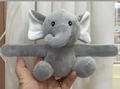 Simpatico portachiavi a forma di elefante grigio in peluche con braccia lunghe - Elefante Personalizzato 12CM / 10cm