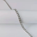 Cadena cubana de acero inoxidable plateado de estilo hip hop para hombre y mujer - 6 mm de grosor 50 cm de longitud