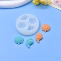 Stampo in silicone a tema marino con conchiglie per dolci e decorazioni fai-da-te - Stile Blu Semitrasparente (2)