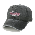 Gorra vintage lavada en antracita con bordado rojo y blanco de worthy of love - Negro