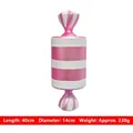 Pink and white striped giant candy prop 40cm for Christmas dance performance decor - 40CM Cylindrical Striped Pink White Candy (Single)