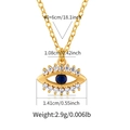 18K vergoldete Halskette mit bösem Blick Anhänger und blau-weißen Zirkonia-Steinen - KN0388-1-Gold Klassisches Böses Auge