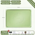 50x40cm green silicone baking mat 7mm thick with non-stick platinum finish - 7mm / 40x50cm / Green
