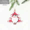 Pendente in legno per albero di Natale con Babbo Natale dipinto e corda decorativa - Babbo Natale