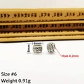 Tibetan silver retro large hole beads 6x8mm for DIY jewelry making and bracelets - 6# (8mm x 6mm, Hole 4.2mm)
