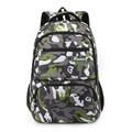 Sac à dos camouflage extérieur avec fermetures éclair multicouches et poches filet - Camouflage Vert / Vert