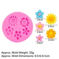 Moule en silicone rose marguerite pour décorations de gâteaux et chocolat DIY - 4#15-355 Rose-Mélange de Tournesols