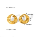 Technische maten en specificaties voor gouden chunky gedraaide oorringen van 10,6g - Onregelmatige Gedraaide Ring (28mm) / Goud