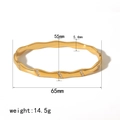 French vintage style 18K gold plated stainless steel wave bangle with white crystals - Wave Pattern Rhinestone Style (TB7076)