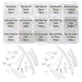 Detailed set of silver jewelry making kit with lobster clasps and pins in 15 grid box - 15 Grids Silver Set / Approx. 161g/Box