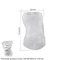 Translucent female torso silicone mold for resin art with finished goddess figure reference - Naked Woman Vase - Right