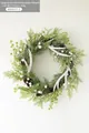 Christmas wreath with white antlers, pine cones and berries, 40x11x40cm size decoration - 40CM Wreath