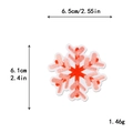 Pink and white snowflake embroidery patch measuring 6.5x6.1cm for DIY Christmas decor - 6.5x6.1cm / 11191-Pink Snowflake