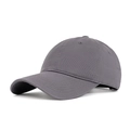 Classic dark grey soft top cotton baseball cap with six-panel design and curved brim - Adjustable / Dark Gray