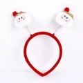 Cerchietto di Natale con Babbo Natale in peluche su molle metalliche e pelliccia rossa - TK56 Ricamo Molla Babbo Natale Cappello Dorato / Rosso