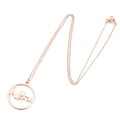 Rose Goud Dieren Hartslag Cirkel Hanger Ketting Geometrisch Hart Sleutelbeen Keten - Stijl 5 / Roségoud