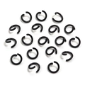 Polished black finish DIY metal jump rings for necklace and bracelet connection - Black (open Ring)