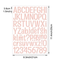 Pink 1.5 inch alphabet stickers set featuring letters and numbers for gift decoration - Pink