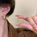 Elegant gold twisted hoop earrings with a spiral texture for a modern minimalist look - Spiral Twisted Hoop / Gold