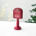 Décoration de boîte aux lettres de Noël en résine rouge avec texte Merry Christmas 17cm - Boîte aux Lettres Rouge