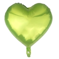 Green heart-shaped foil balloon for wedding and party decorations with metallic shine - 18 Inch / Fruit Green