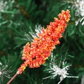 Künstliche Weizenähren mit orange-gelben Schaumstoffbeeren für festliche Heimdeko - Weizenähre 16cm / Orange