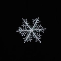 White Christmas snowflake ornament with iridescent center for holiday wall decor - 11cm 3 Pieces Per Pack