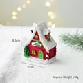 Miniature resin Santa's Workshop house with snow detail for Christmas table decor - Santa's Workshop Villa