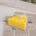 Creative cheese shaped yellow scented candle in big hole design for home decor - Large Cheese