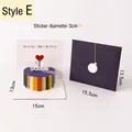 3D pop-up birthday card with rainbow cake design and navy blue envelope for gifts - Style E (Wish You A Magic Birthday)