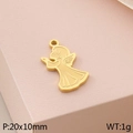 Colgante Cupido ángel dorado 20x10mm de acero inoxidable para hacer joyería - Estilo ángel (KLJ2333-Z)