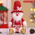Weihnachtswichtel Plüschpuppe mit rotem Paillettenhut und Goldstiefeln für Festdekor - Roter sitzender Weihnachtsmann