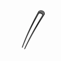 Épingle à cheveux noire en forme de U pour chignons élégants et coiffures lisses - 14cm / Noir